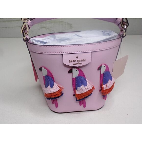 Kate Spade Small Bucket Bag Flamingo NWT - Picture 1 of 8